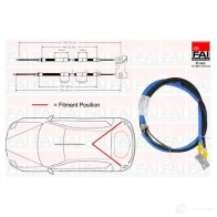 Трос ручника, стояночного тормоза FAI AUTOPARTS fbc0069 1437433433 Z UYX88