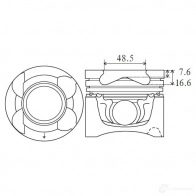 Поршень FAI AUTOPARTS 1437409925 pk27000 QS 95LNR