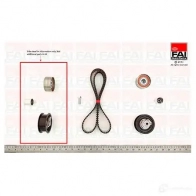 Комплект ремня ГРМ FAI AUTOPARTS tbk456 30 3OPY4 Audi A4 (B6) 2 Универсал 2.0 Fsi 150 л.с. 2002 – 2004 5027049276093