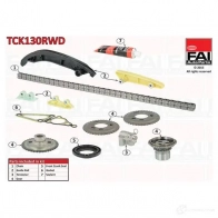 Комплект цепи ГРМ FAI AUTOPARTS tck130rwd 43KWK O 2178483 5027049379985