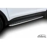 Защита порогов с листом усиленная нержавеющая сталь Arbori BV8Y8R 9 XPXNIF Hyundai Santa Fe (DM) 3 Кроссовер 2.2 CRDi 4WD 202 л.с. 2015 – наст. время afzdahsft1204