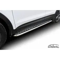 Защита порогов с листом усиленная нержавеющая сталь Arbori QRGG9M JUEM9 Y Hyundai Santa Fe (DM) 3 Кроссовер 2.2 CRDi 4WD 202 л.с. 2015 – наст. время afzdahsft1205