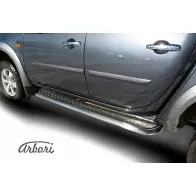Защита порогов с листом усиленная нержавеющая сталь Arbori afzdaml13 CI5ECX N8M H6 Mitsubishi L200 4 (KB4T) Пикап 3.5 Flex 4WD (KB9T) 200 л.с. 2009 – 2015
