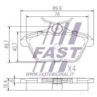Тормозные колодки, комплект FAST ft29040 4337222 E PYZ7G - Изображение 2