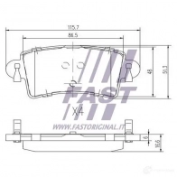 Тормозные колодки, комплект FAST ft29541 4337329 J28 F0FS - Изображение 2