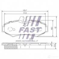 Тормозные колодки, комплект FAST 1424698000 F5R CH8 ft29014 - Изображение 2