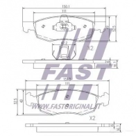 Тормозные колодки, комплект FAST L2 6LLB 4337248 ft29102 - Изображение 2