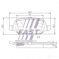 Тормозные колодки, комплект FAST ft29162 Y98 PW 4337296 - Изображение 2