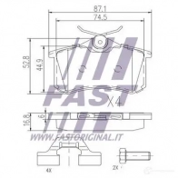 Тормозные колодки, комплект FAST EC7B2 D ft29520 4337310 - Изображение 2