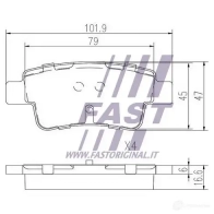 Тормозные колодки, комплект FAST 7Q6 OJ 4337266 ft29127 - Изображение 2