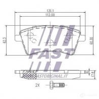 Тормозные колодки, комплект FAST ft29527 4337317 PN WNG0F - Изображение 2