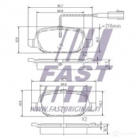 Тормозные колодки, комплект FAST 0 2FM4K1 ft29167 4337301 - Изображение 2