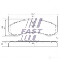 Тормозные колодки, комплект FAST ft29121 HGL GN 4337261 - Изображение 2