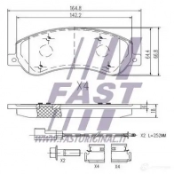 Тормозные колодки, комплект FAST 4337312 AR PIY3 ft29522 - Изображение 2