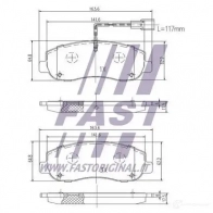 Тормозные колодки, комплект FAST ft29536 4337324 E 9SQUDG - Изображение 2
