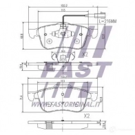 Тормозные колодки, комплект FAST ESQX ZF 4337300 ft29166 - Изображение 2