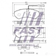 Тормозные колодки, комплект FAST 4337283 08 XBL9 ft29152 - Изображение 2