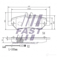 Тормозные колодки, комплект FAST QES MZ ft29020 1424698006 - Изображение 2