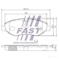 Тормозные колодки, комплект FAST 0AD PRP ft29019 1424698005 - Изображение 2