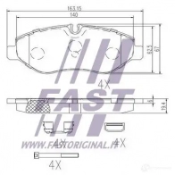 Тормозные колодки, комплект FAST 4337275 GFR7 Z1S ft29135 - Изображение 2