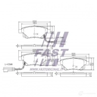 Тормозные колодки, комплект FAST ft29523 4337313 OMJW2Y K - Изображение 2