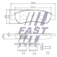 Тормозные колодки, комплект FAST ft29131 4337270 R PHEI - Изображение 2