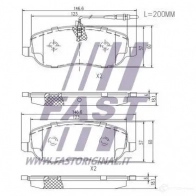 Тормозные колодки, комплект FAST ft29128 4337267 7QB KXB - Изображение 2