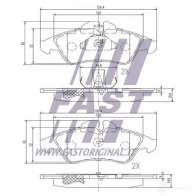 Тормозные колодки, комплект FAST ft29016 EIF 4D 1424698002 - Изображение 2