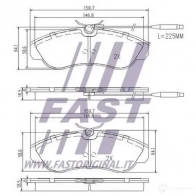Тормозные колодки, комплект FAST 4337220 DN4R RAR ft29012 - Изображение 2