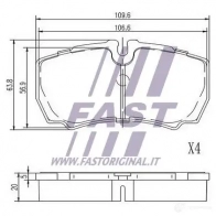 Тормозные колодки, комплект FAST AZFAU 9C ft29092hd 4337242 - Изображение 2