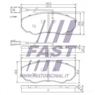 Тормозные колодки, комплект FAST 17 NEZ ft29107 4337251 - Изображение 2