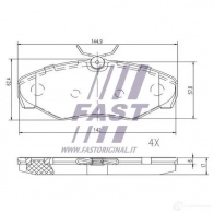 Тормозные колодки, комплект FAST ft29542 4337330 78B 25N - Изображение 2