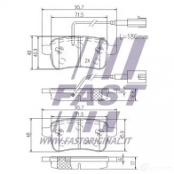 Тормозные колодки, комплект FAST UZ2 G9 4337302 ft29168 - Изображение 2
