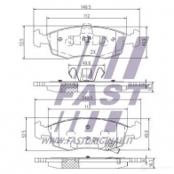 Тормозные колодки, комплект FAST K2MP SJ ft29042 1424698009 - Изображение 2