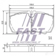 Тормозные колодки, комплект FAST 48JS Q ft29092 4337241 - Изображение 2