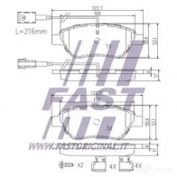 Тормозные колодки, комплект FAST ft29112 4337256 CSQBJ4 G - Изображение 2