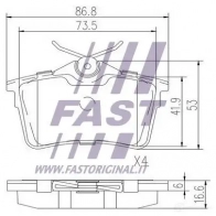 Тормозные колодки, комплект FAST OCD8 82 ft29515 4337305 - Изображение 2