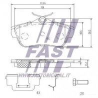 Тормозные колодки, комплект FAST 4337286 QOP 53 ft29154 - Изображение 2