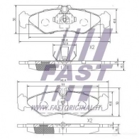 Тормозные колодки, комплект FAST 1424698003 3ZZXP CO ft29017 - Изображение 2