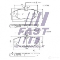 Тормозные колодки, комплект FAST 4337224 ft29054 Z 6KEI - Изображение 2