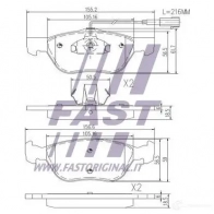 Тормозные колодки, комплект FAST ft29058 4337227 EJ0O P - Изображение 2