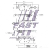 Тормозные колодки, комплект FAST 4337234 ft29082 G40 ECCD - Изображение 2
