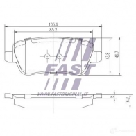 Тормозные колодки, комплект FAST ft29159 4337293 OY TP10 - Изображение 2