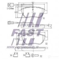 Тормозные колодки, комплект FAST 4 2SM810 ft29124 4337265 - Изображение 2