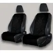Авточехлы универсальные передняя пара черные вышивка Sim 1437110380 90VAJT stu264fc 9W5Z QZS