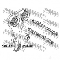 Натяжной ролик ГРМ FEBEST 0587gf 3823758 4056111095738 9T D3COR - Изображение 2