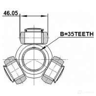 Трипоид приводного вала FEBEST 4056111113562 3823066 0416cw5 QMIZ 0 - Изображение 2