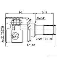 Шрус приводного вала, комплект FEBEST 1211cremtlh 1438918415 BUEW Q1 - Изображение 2