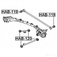 Сайлентблок FEBEST 3826445 hab120 I D1GVP 4056111006703 - Изображение 2