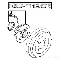Ступица колеса FEBEST 0282y11a42r 3822517 BR1 XW8D 4056111095233 - Изображение 2